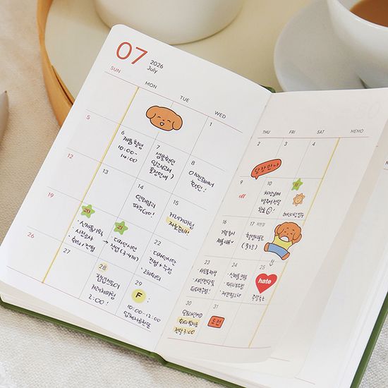 2026 프리즘 레더 A6 포켓 다이어리 