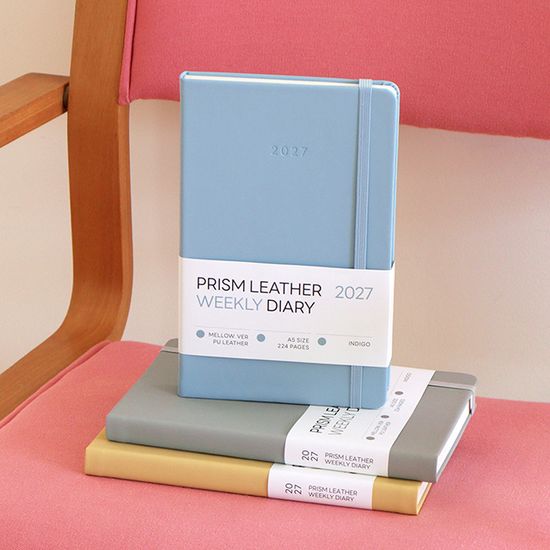 2027 프리즘 레더 A5 위클리 다이어리 날짜형 25절