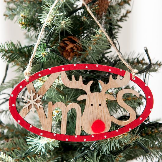 [2+1] 크리스마스 글자 트리 장식 마일드 사슴 17cm