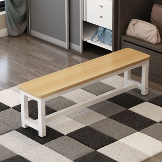 베이직 2인용 벤치 의자 (메이플화이트)