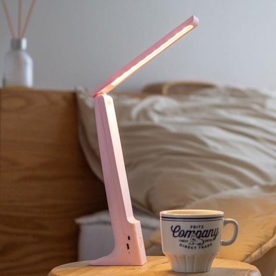 아이린 무선 밝기조절 접이식 LED 스탠드,핑크