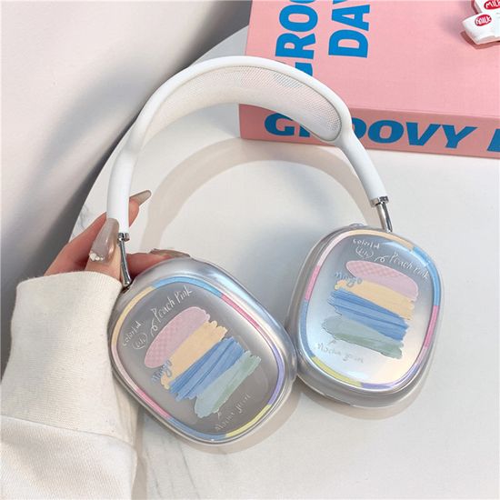 에어팟 맥스 수채화 감성 실리콘 커버 이어캡 케이스