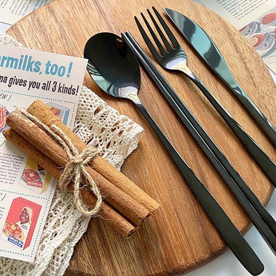 감성 커트러리 스텐 숟가락 젓가락 식기 세트