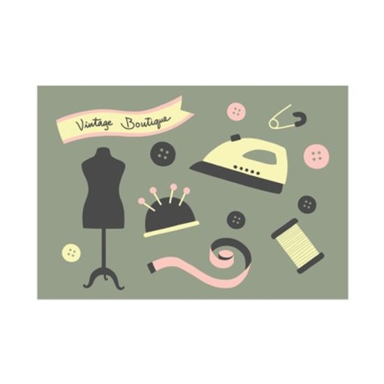 vintage boutique / 일러스트 액자