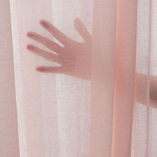 베이직 린넨 쉬폰 커튼 - 핑크 시리즈