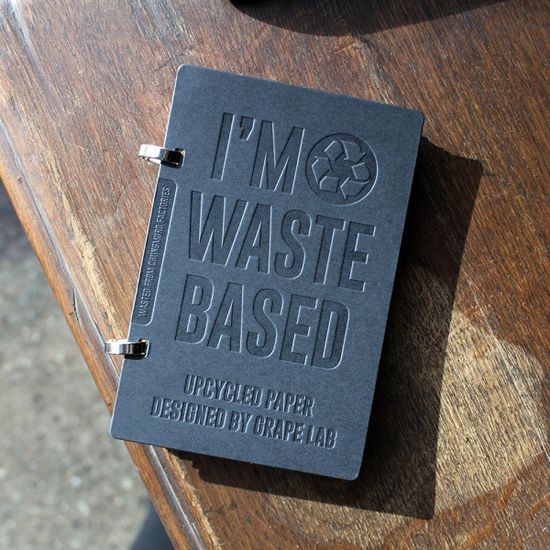 I'm Waste Based 다이어리 MINI 블랙 재생지 커버