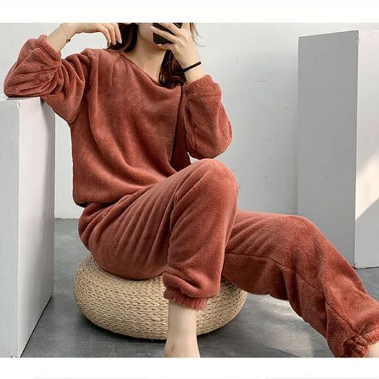 여성 겨울 극세사 수면잠옷세트 홈웨어(WD24C6C)