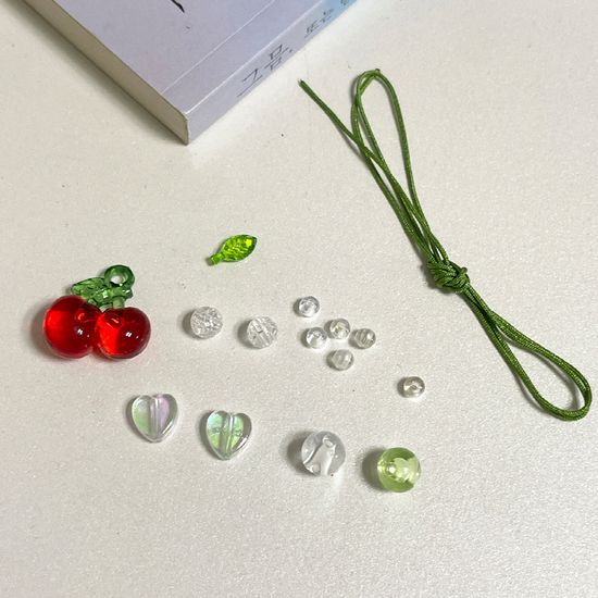 비즈 책갈피 끈갈피 DIY 만들기 키트 과일 북마크 