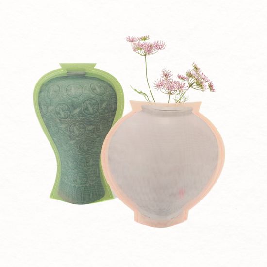 달항아리 패브릭 화병