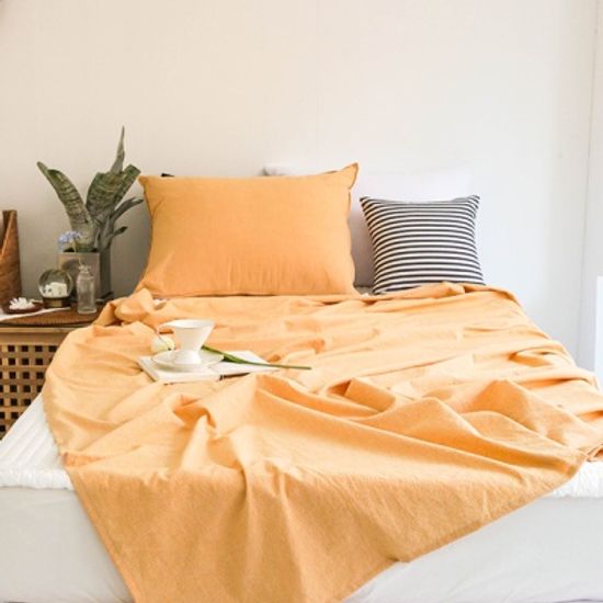 멜란 워싱 깨알 체크 면 여름 이불 세트-8컬러