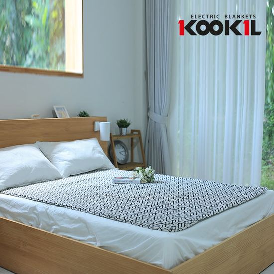 국일 탄소 그래핀 원단 전기요 다크그레이 싱글