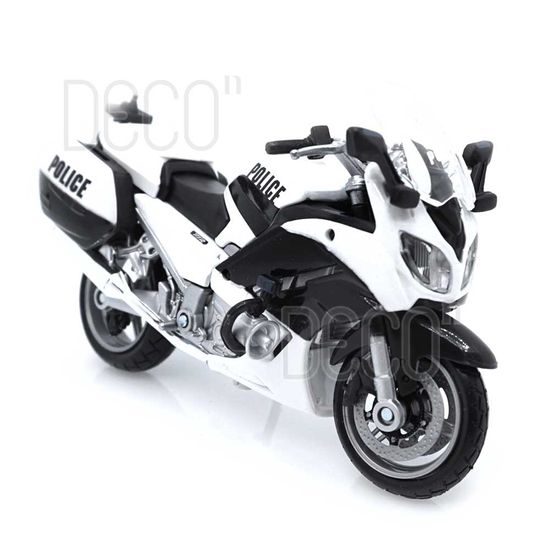 1:18 야마하 FJR1300A 화이트 폴리스 오토바이 미니카