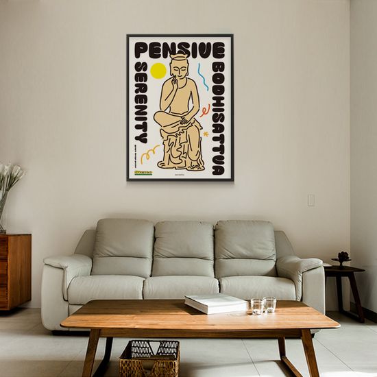 반가사유상 M 인테리어 포스터 부처 불교 절 붓다