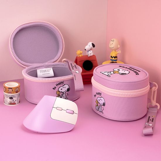 스누피 충전식 무선 버티컬 마우스 파우치 세트