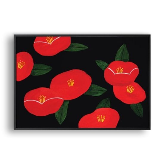Camellia forest (Black) / 일러스트 액자