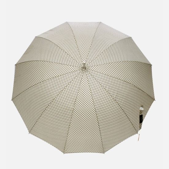 파라체이스 1105 체크패턴 투명 라운드 그립 장우산
