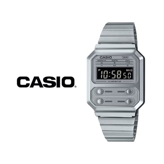 카시오 빈티지 레트로 메탈 전자 손목시계 A100WE-7B