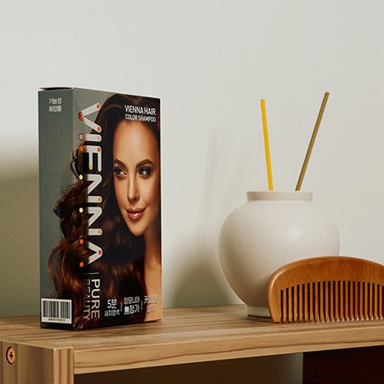비엔나 퓨어 뷰티 저자극 5분 새치커버 헤어 염색약