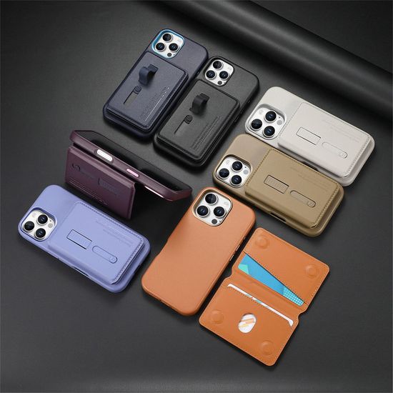 아이폰 17 16 15 자석 가죽 지갑 슬라이딩 링 케이스