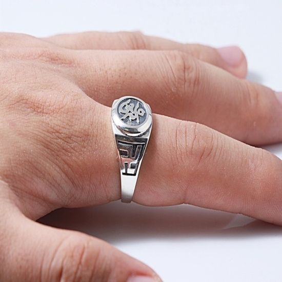 불교 만자 옴마니반메훔 은반지 925실버 커플