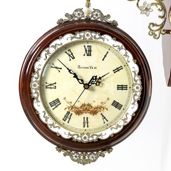 [월데코]원목 양면 벽시계