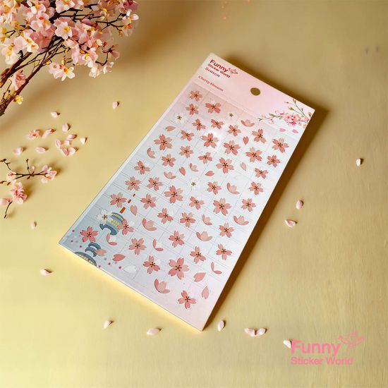 퍼니스티커 C585 벚꽃 PVC 시즌 스티커