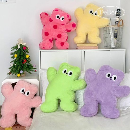 [데데리트]키치 만세 곰 귀여운 쿠션 동물 애착 인형