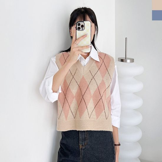 CAT 1074 여자도톰아가일브이니트베스트