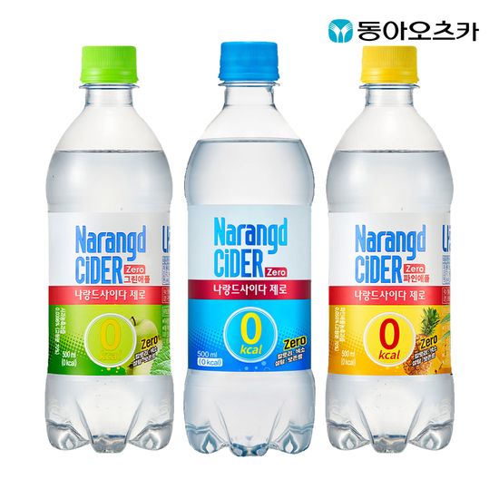 나랑드사이다 제로 500ml 24페트 / 오리 파인 사과