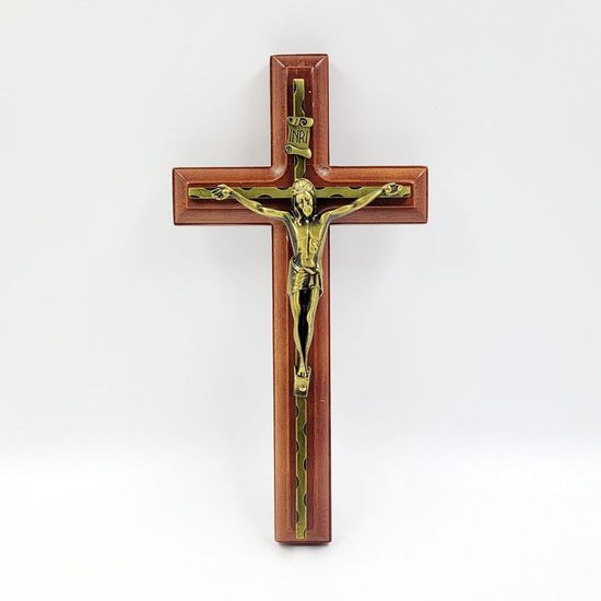 벽걸이 원목 황동 예수님 십자가 G(WFGBELJ)