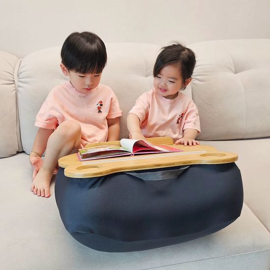 힐링베어 쿠션테이블 프리미엄 3세대 차콜