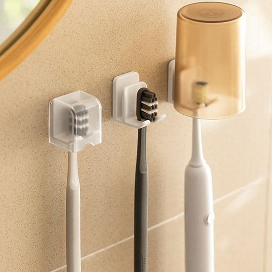 무타공 커버형 칫솔걸이