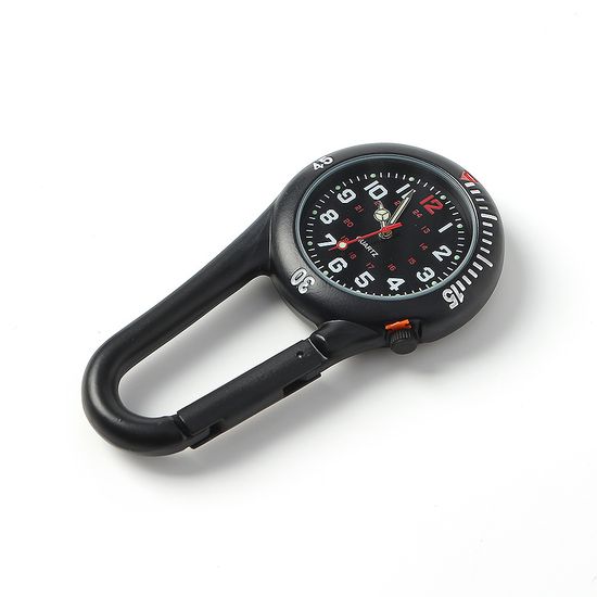 [아일렌]아웃도어 카라비너 야광 스포츠 시계(블랙/블