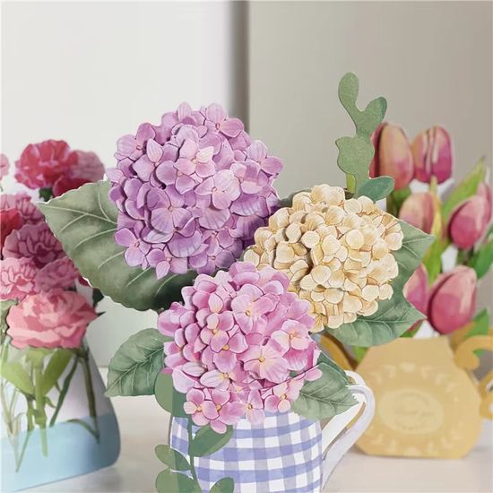 수국 화분 입체카드