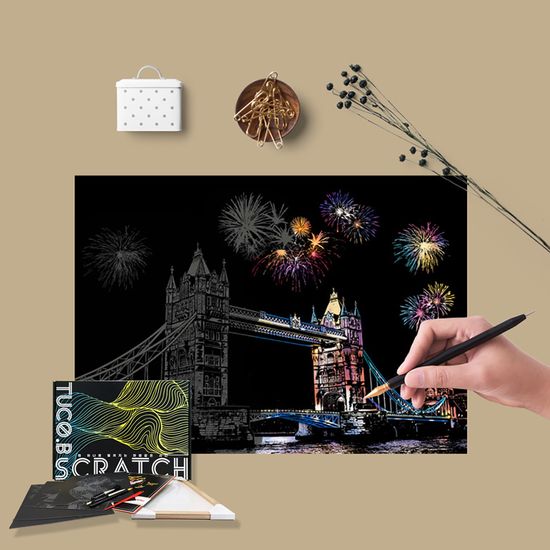 DIY 스크래치 페이퍼 A4 액자프레임 세트