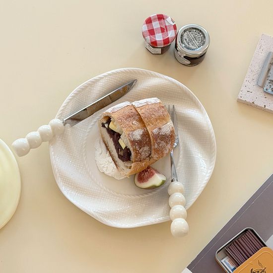 플로라 트위스트 플레이트 S 디저트접시 홈카페 식기