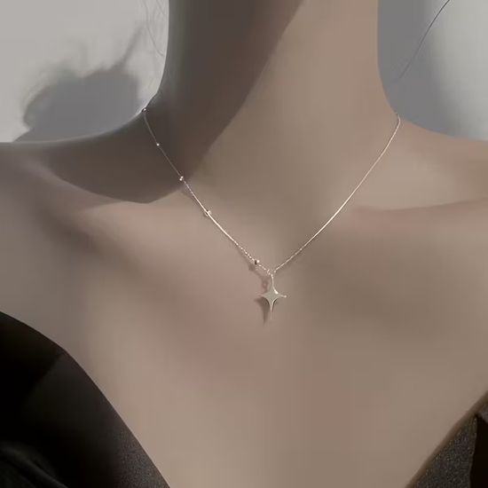 반짝 빛 빛나는 목걸이 써지컬 펜던트 여성 악세사리