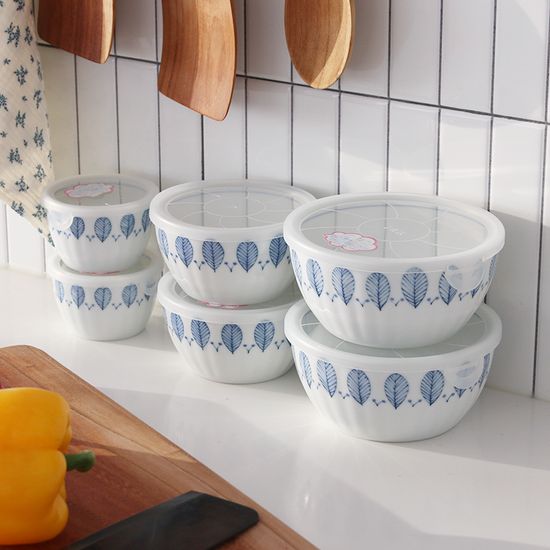 일본 도자기 냉동용기 뚜껑포함 2p세트 초경량 반찬통