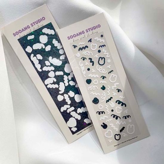 홀로그램 파티페티 모노 스티커