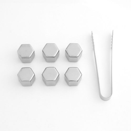 안 녹는 얼음 아이스큐브 6p(+집게) 녹지않는스텐얼음