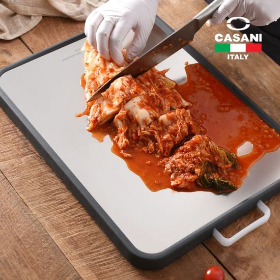 까사니 스텐(304) 실리콘 양면 도마