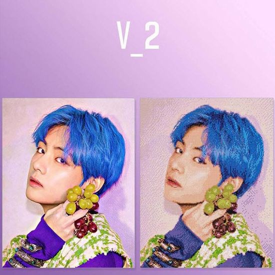 BTS 방탄소년단 DIY 큐빅 보석십자수 40x50 V2 7종