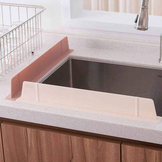 베이지브라운 국산 실리콘 아쿠아 싱크대 물막이 52cm