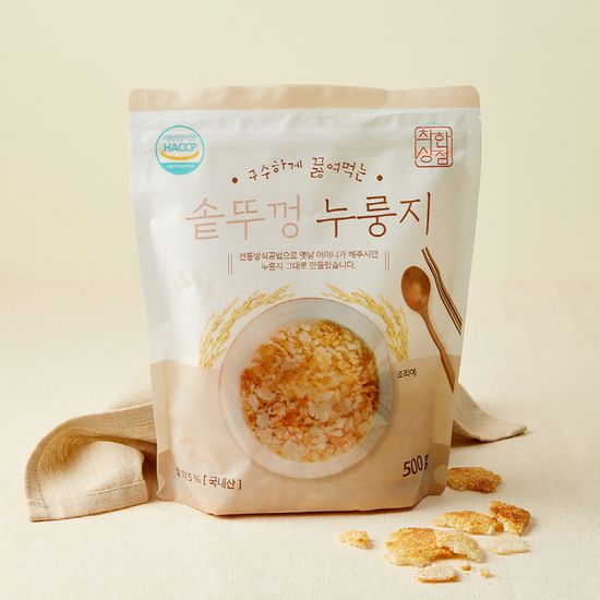 [착한상점] 구수하게 끓여먹는 솥뚜껑 누룽지 500g
