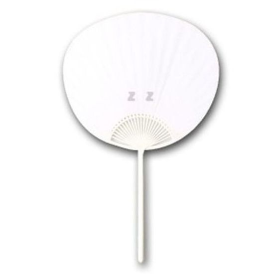 깔끔한 화이트 원형 부채(WFHOOEC)