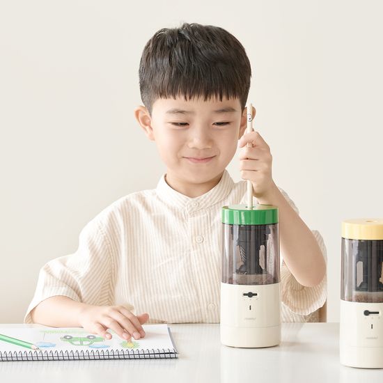 무아스 2 in 1 책상 청소 자동 연필깎이 심조절