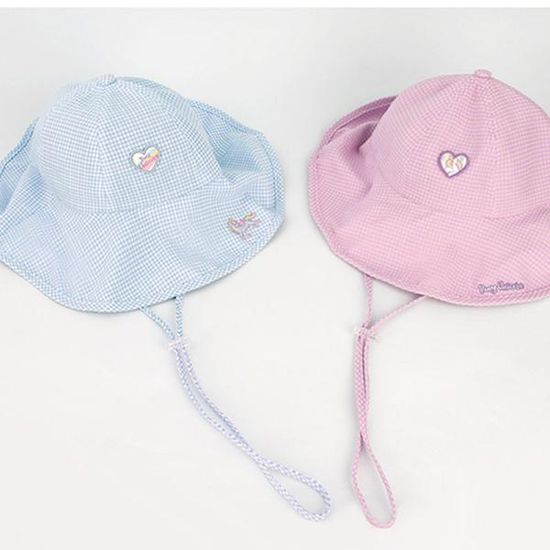 유니콘 체크 벙거지 햇