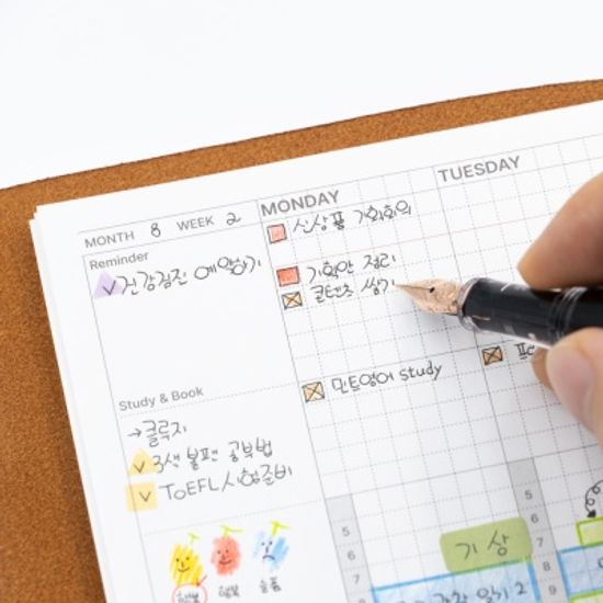 플랜커스 위클리플래너 텐미닛 A5 20공 6공