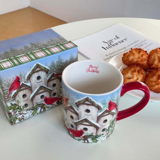  머그14온즈-cardinal birdhouse