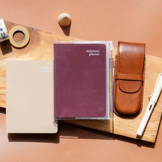 마일스톤 플래너 A6 만년 다이어리 커버 세트
